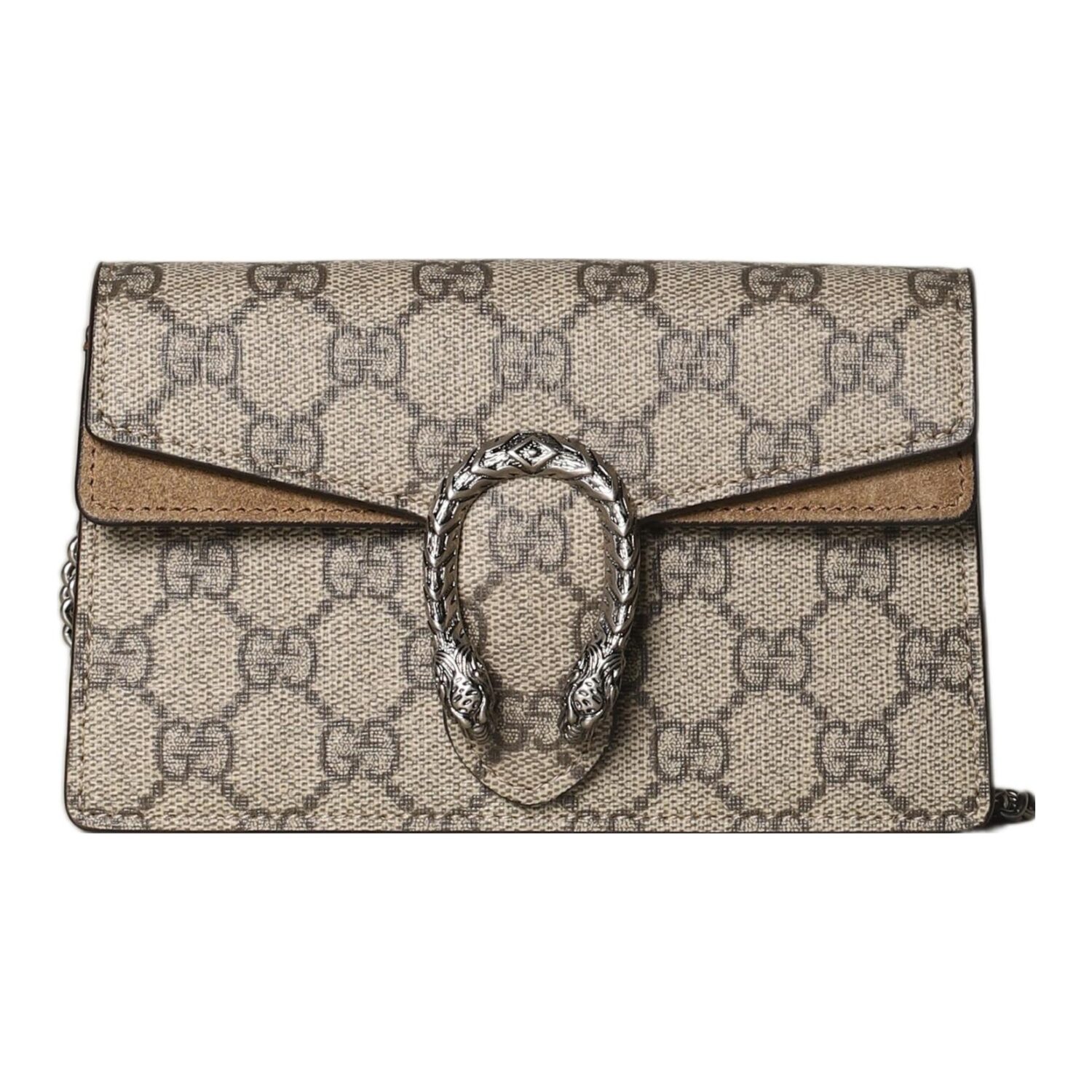 GUCCI Dionysus Super Mini GG Supreme Shoulder Backpack, Beige/Ebony
